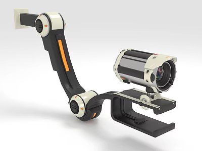 Projection Surveillance Device with Mechanical Arm Rotatable Camera Bracket and Adjustable Design 3d model