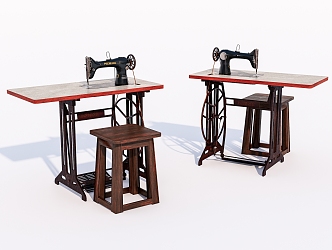 Old sewing machine 3d model