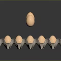 Chicken Farm Fresh Brown Eggs Neatly Arranged in Paper Carton