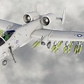 A10 Attack Aircraft Warthog Jet Fighter Ground Attack Aircraft 3d model