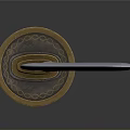 Traditional Japanese Katana Weapon With Sharp Blade And Wooden Handle Design