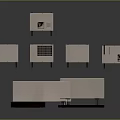 Multiple Electronic Appliances Air Conditioner Outdoor Units With Various Sizes And Designs