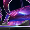 Professional Commercial Stage Equipment With Large LED Screens And Lighting System