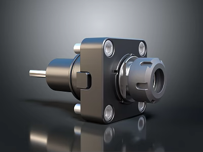 Precision Metal Hardware Tool With Bolt Holes And Connector Shaft For Industrial Use 3d model