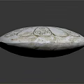 White Circular Decorative Sculpture Carving With Intricate Floral Patterns And Textures