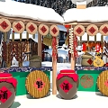 Chinese Winter Booth Northeast Nostalgia Element Activity Booth Decoration New Year Booth Winter Beauty Chen Booth 3d model