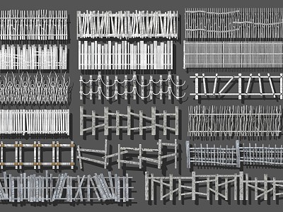 Modern guardrail fence model