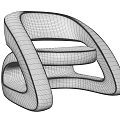 Modern Single Chair Designs With Unique Black Curved Shapes And Ergonomic Styles