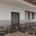 Modern Canteen 3d model