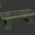 Granite Stone Bench With Textured Top Surface And Sturdy Legs For Indoor Outdoor Use