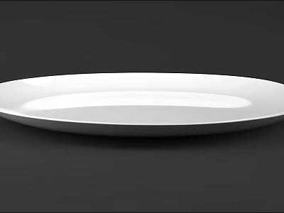 White Ceramic Tableware Set With Simple Design Round Plates For Everyday Use 3d model