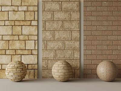 Outdoor wall tiles and floor tiles 3d model