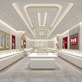 Modern Luxury Jewelry Store Showroom With Glass Display Cases Elegant Decor And Sophisticated Lighting