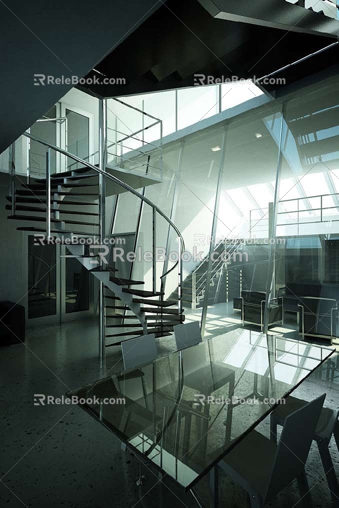 revolving staircase 3d model