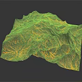 3D Rendered Volcanic Terrain Featuring Fractured Surface And Molten Lava Textures