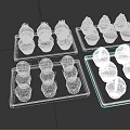Delicious Various Decorated Cupcakes And Muffins On Wooden Serving Trays
