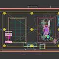 Pink Walled Operating Room Featuring Surgical Bed Medical Monitors And Lights