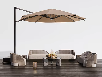 Modern outdoor sofa rattan outdoor sofa 3d model