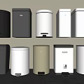 Various Colored Household Trash Cans With Pedal Design And Stylish Styles