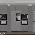 Sleek Modern Kitchen Interior With Built in Refrigerators And Freezers And Cabinets