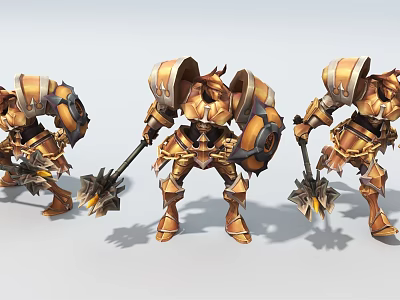 Golden Samurai Game Characters Virtual Characters 3d model