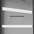 Modern Linear Pendant Lights With Sleek Design For Minimalist Interior Spaces 3d model