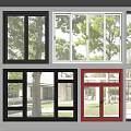 Modern window combination 3d model