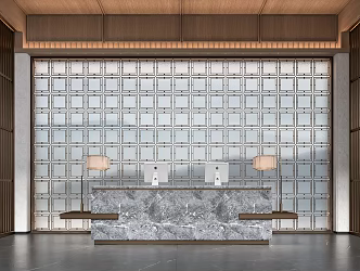 New Chinese Reception Desk 3d model