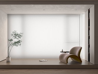 Modern Curtain Dream Curtain Leisure Balcony 3d model