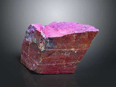 Natural Wood Stone With Pink Red Surface And Natural Textured Structure 3d model