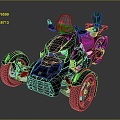 Modern Toy Car All-terrain Vehicle Four-wheeler Beach Car 3d model