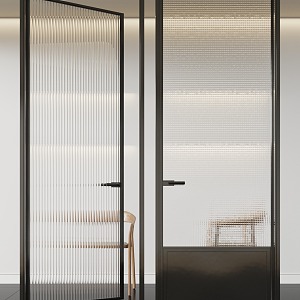 glass door changhong glass checkered glass 3d model