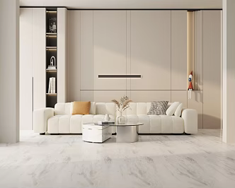 Modern three-seat sofa 3d model