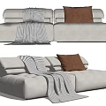 Modern double sofa 3d model