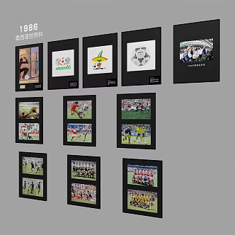 Modern Photo Wall World Cup Poster Photo Decorative Painting 3d model
