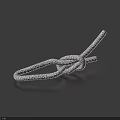 White Woven Rope Knot With Reflective Detail As Practical Home Decor Accessory