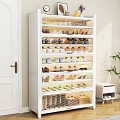 Modern Tall Large Capacity Shoe Cabinet With Clear Doors For Entryway Shoe Storage