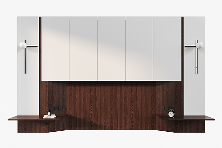 Modern bedside background wall 3d model