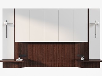 Modern bedside background wall 3d model