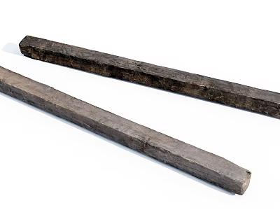 Natural Stone and Wood Long Planks with Textured Surface for Decorative Projects 3d model