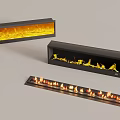Modern Black Fireplaces With Realistic Flames And Sleek Contemporary Design For Home