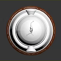 Silver Trophy Design With Red Wooden Base And Engraved Stripes