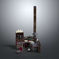 Organized Workbench With Tools Table Lamp Shelf And Items On Surface Area
