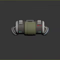Modern Grey And Green Device With Blue Red Indicators And Interface Pipes