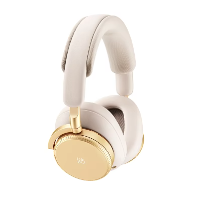 Elegant Modern White Gold Headphones With Leather Earpads And Metal Accents 3d model