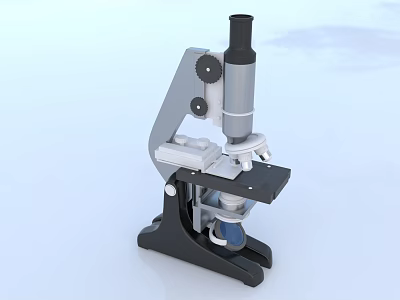Laboratory Medical Microscope With Adjustable Lens And Stable Base For Scientific Research And Laboratory Use 3d model