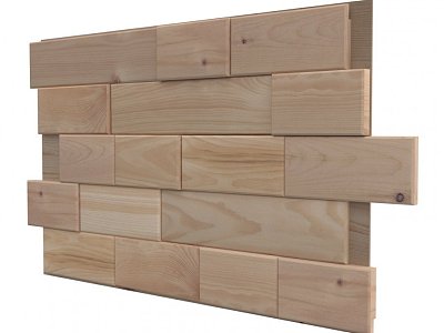 Wood Brick Background Wall Decorative Wall Wood Brick Decorative Wall 3d model