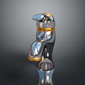 Sleek Silver Gold Swan Shaped Faucet Design For Modern Bathroom Users