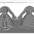 Vintage Black And White Checkered Dress With Ruffled Sleeves Lace Trim And Flared Skirt