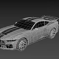 Silver Modern Sports Car With Black Stripes Black Wheels And Rear Spoiler